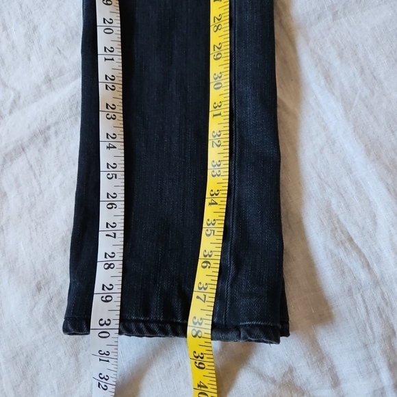 PAIGE Faded Black Slim Straight Leg Jeans Mid-Rise Size 27 - Picture 5 of 13